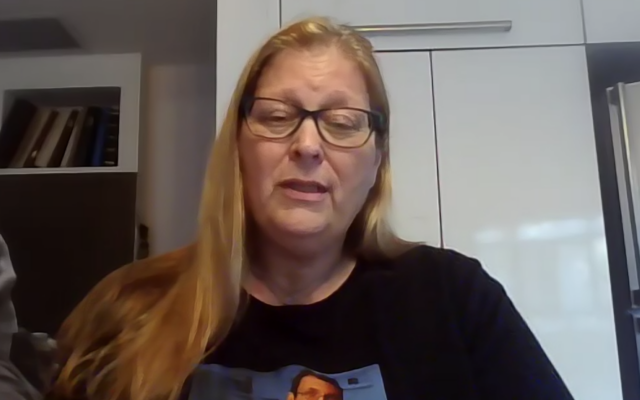 Herut Nimrodi, mother of hostage Tamir Nimrodi, on May 8, 2025 (Courtesy screengrab)